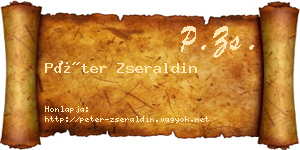 Péter Zseraldin névjegykártya